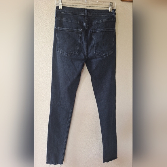 AGOLDE Sophie Jeans Dark Wash Raw Hem Skinny Stretch Womens size 26 - Picture 7 of 7